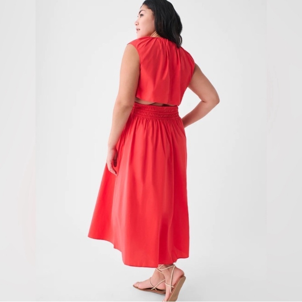 NWT Faherty Amalfi Dress Hibiscus Sz x small - Picture 3 of 11